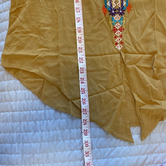 Luna Moon tunic with embroidery, size L, mustard color - Picture 8 of 8